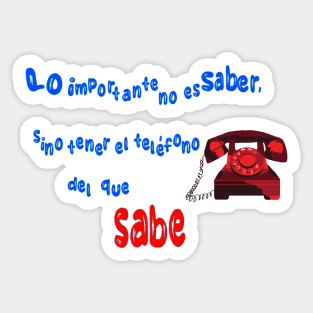 El que sabe, sabe Sticker